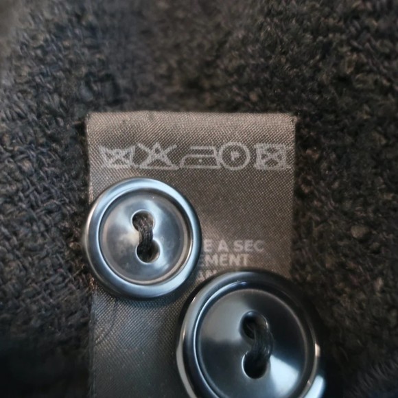 Isabel Marant Etoile Tweed Blazer Fania Black Cotton-Blend Size 42 - Picture 8 of 8